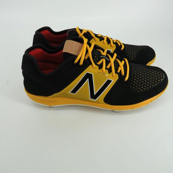 New Balance Men\'s Black Yellow Baseball Metal Cleats Shoes Size 16 New main image 5